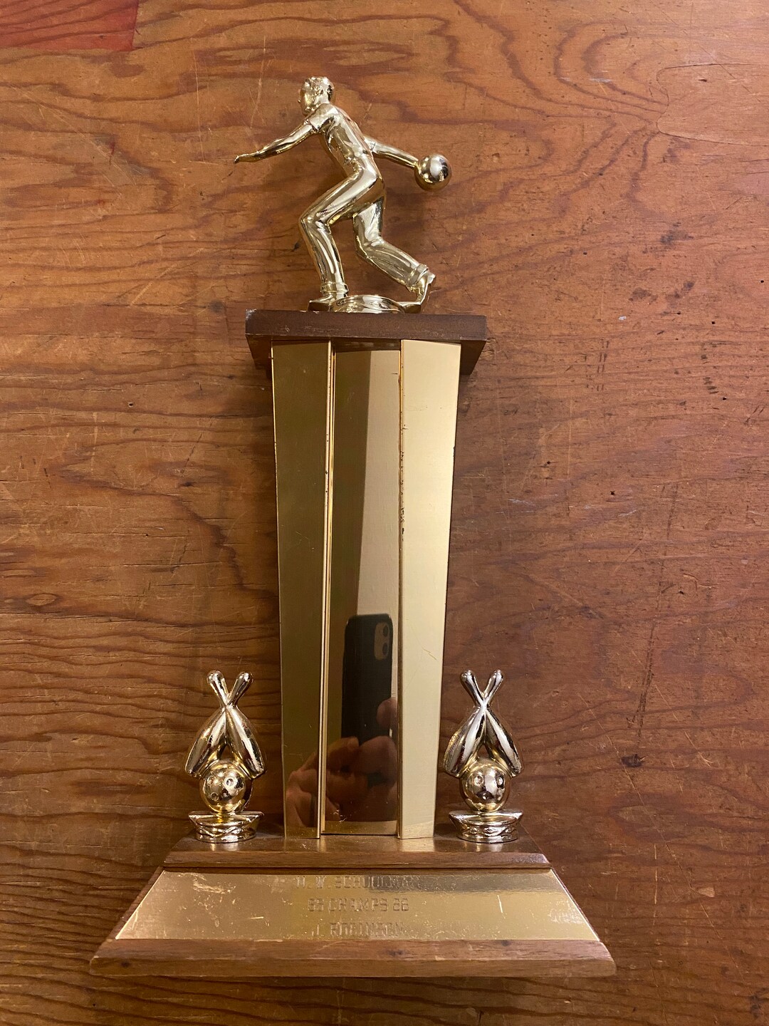 Vintage Bowling Trophy Award Bowl Strike Recognition Bowling Prize