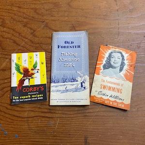 3 libri di ricette di liquori/pubblicità
