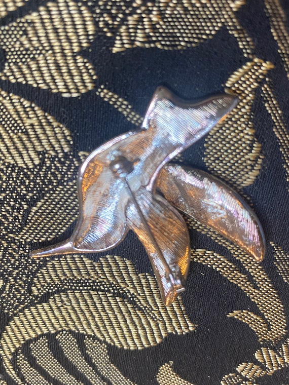 Hummingbird brooch with rhinestones - image 4