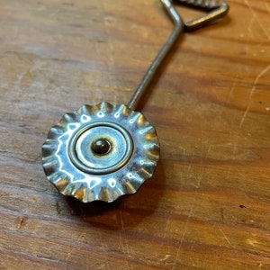 Small metal pie crimper wheel
