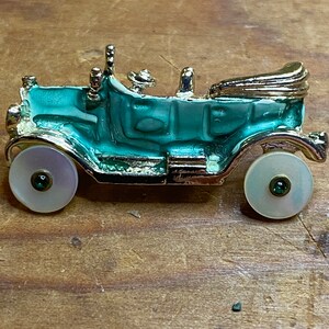Broche/pin de coche con buggy verdoso de los viejos tiempos