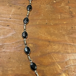 Bracelet with Black Oval stones