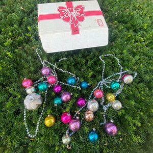 Ornaments glass vintage round clear christmas tree holiday ornaments