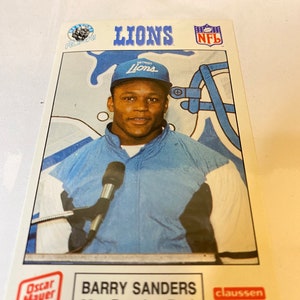 Barry Sanders Rookie Cards Oscar Meyer Detroit lions nfl rookie running back rusher fútbol deportes