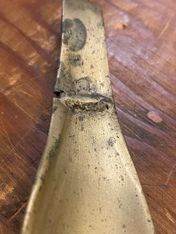 Long Brass Shoe Horn with Ship on one end - image 4