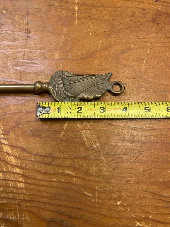 Long Brass Shoe Horn with Ship on one end - image 8