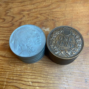 Nickel and Penny Screw top Coin Banks