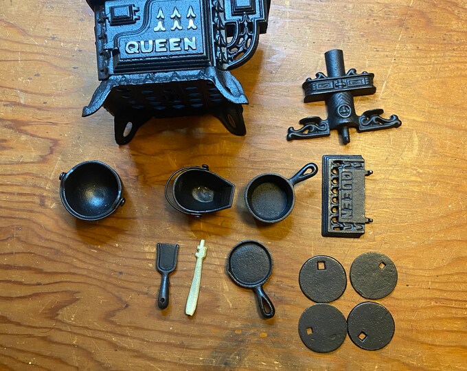 Cast Iron Queen Stove With Accessories Etsy