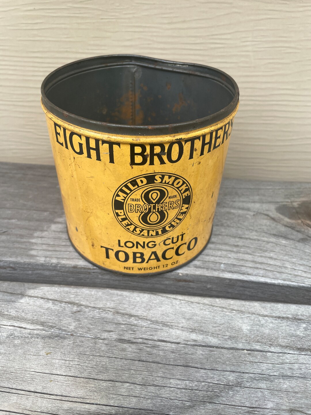 Older Eight Brothers Tobacco Can Without Lid