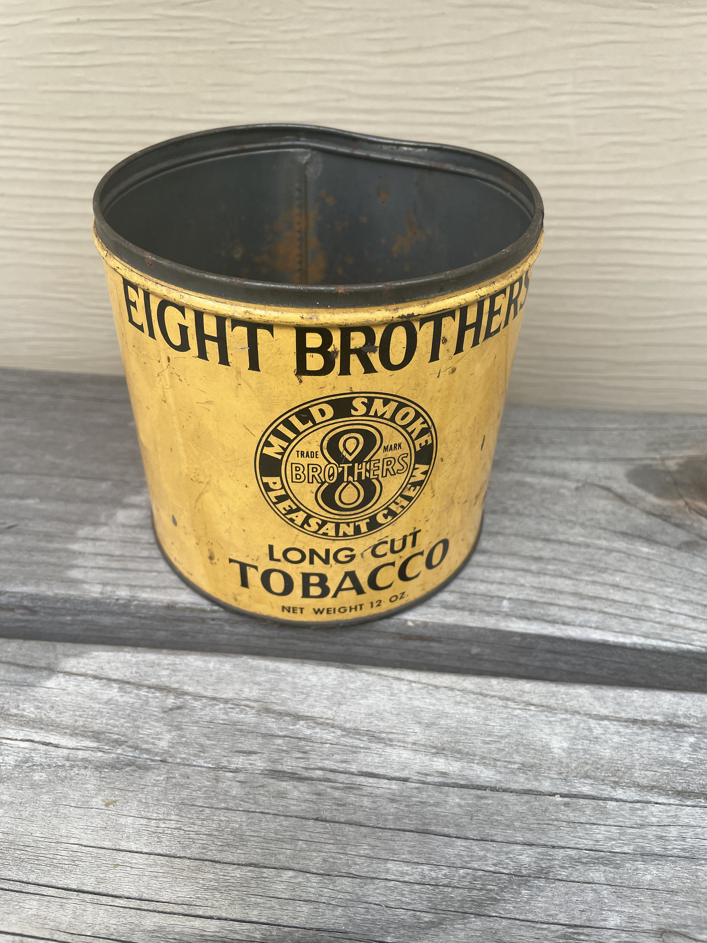 Older Eight Brothers Tobacco Can Without Lid