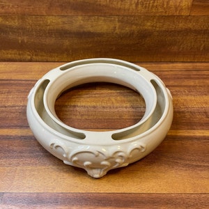 Round ceramic cut flower ring holder made in West Germany