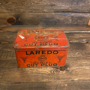 Laredo Burley Cut Plug Tobacco Can