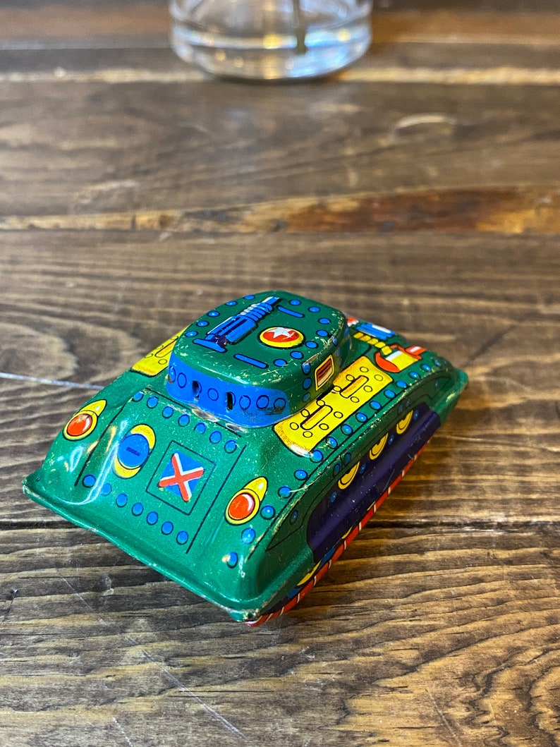 Small Japanese Tank Tin Toy image 7