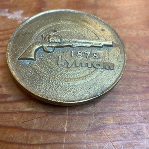 1878 Lyman solid cast brass belt buckle