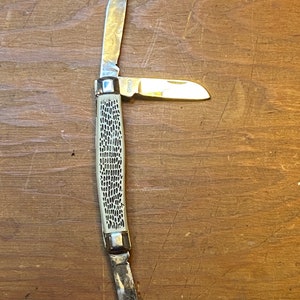 Knife set two Pocket Knives faux antler carving whittling pocktet knifes camping gifts brothers twins gifts