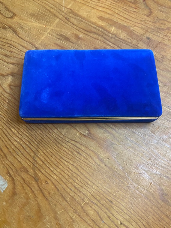Royal Blue jewelry box dresser keepsake case fami… - image 6