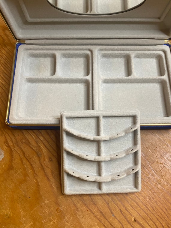 Royal Blue jewelry box dresser keepsake case fami… - image 2