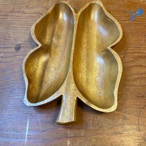 Dolphin wood dish genuine monkey-pod made in Philippines