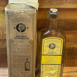 Watkins vanilla extract bottle and box