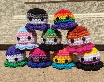 Pridetopi. Pride flag octopi babies