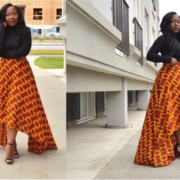 Julius holland  African print skirt high low  skirt , African clothing