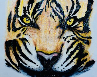 Year of the Tiger~ Original~ Giclee 12" X 12" 60.00 or Framed and matted~80.00