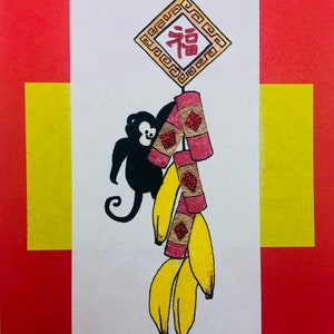 Original~ Year of the Monkey Card
