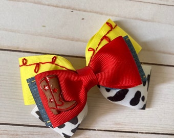 Jessie Inspired Cowgirl Hair Bow | Toy Story Western Accessory