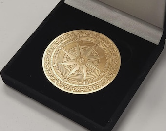 The Traitors Golden Metal Round Table Collectible Challenge Coin