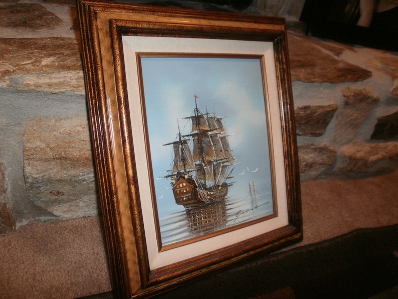 Ship Oil Painting on Canvas by Danny Garcia | Etsy