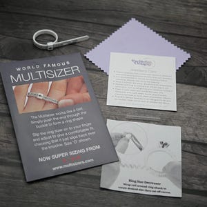 Ring Sizer Kit - Australian & UK Sizing from A to Z+9 - Polishing Cloth - Ring Size Decreaser - Ring Sizer Adjustable