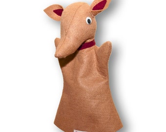 Handmade Cute Felt Fox Puppet - hand puppet