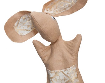 Bunny Rabbit Hand Puppets for Children - White