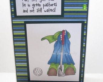 Golfer Happy Birthday/Father's Day Card with envelope