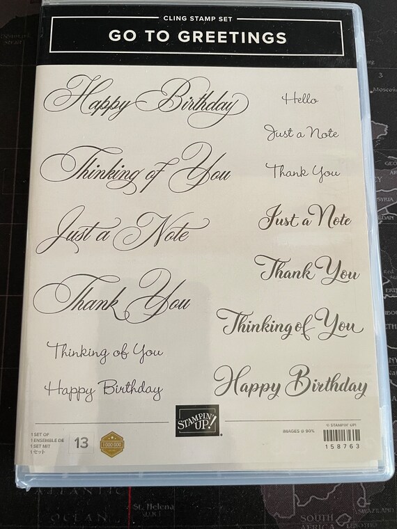 New Stampin' up go to Greetings Cling Stamp Etsy
