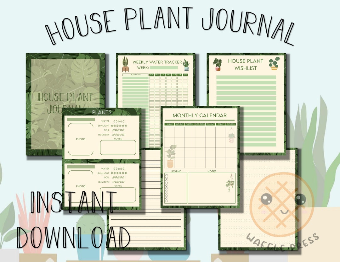 Plant Journal Printable Journal Printable Planner Plant Tracker - Etsy