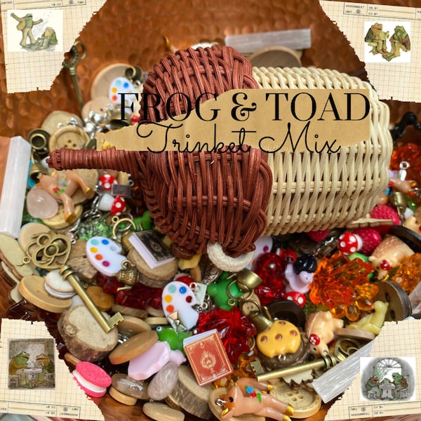 Frog & Toad Trinket Mix, CottageCore, Confetti Scoop, Curated Curiosities, Mystery Treasure