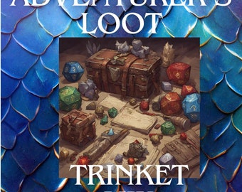 Adventurer’s Loot Trinket Mix, DnD Booty, Dragon Hoard, Fantasy Mystery Treasure Scoop
