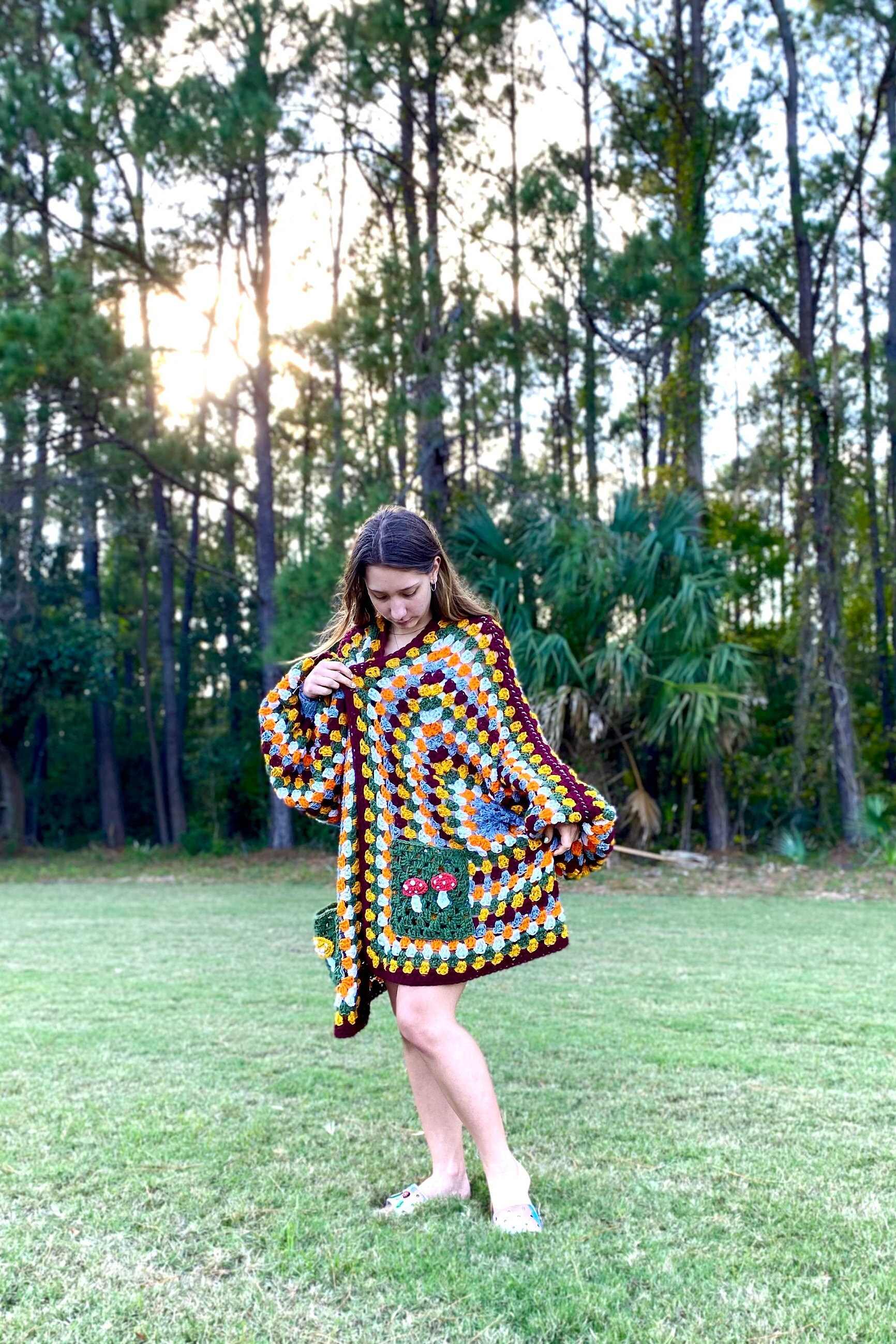 H*a様 GRANCY distractiondesign big cardig The Rainbow Hexi Cardi – Kay Kay's Apparel