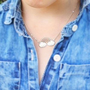 Rainbow necklace for little girl Clearance