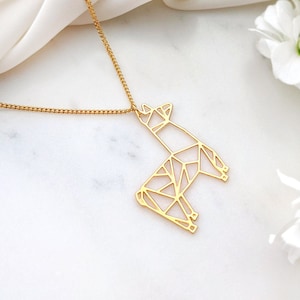 Llama alpaca necklace, Origami llama, llama charm, alpaca pendant, animal jewellery, bohemian jewellery, initial necklace, love gift for her