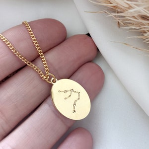 Aquarius Zodiac sign necklace, Aquarius Zodiac Constellation Astrology Necklace, birth month Necklace, Stellar Necklace, initial necklace