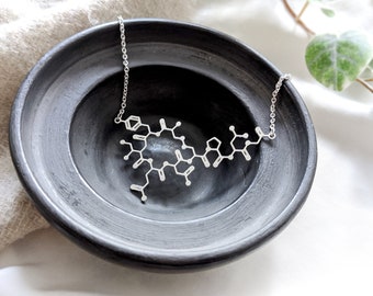 Oxytocin molecule necklace, Silver Oxytocin, love necklace, chemistry jewelry, science jewelry, gift for mom, new mom necklace, doula gift
