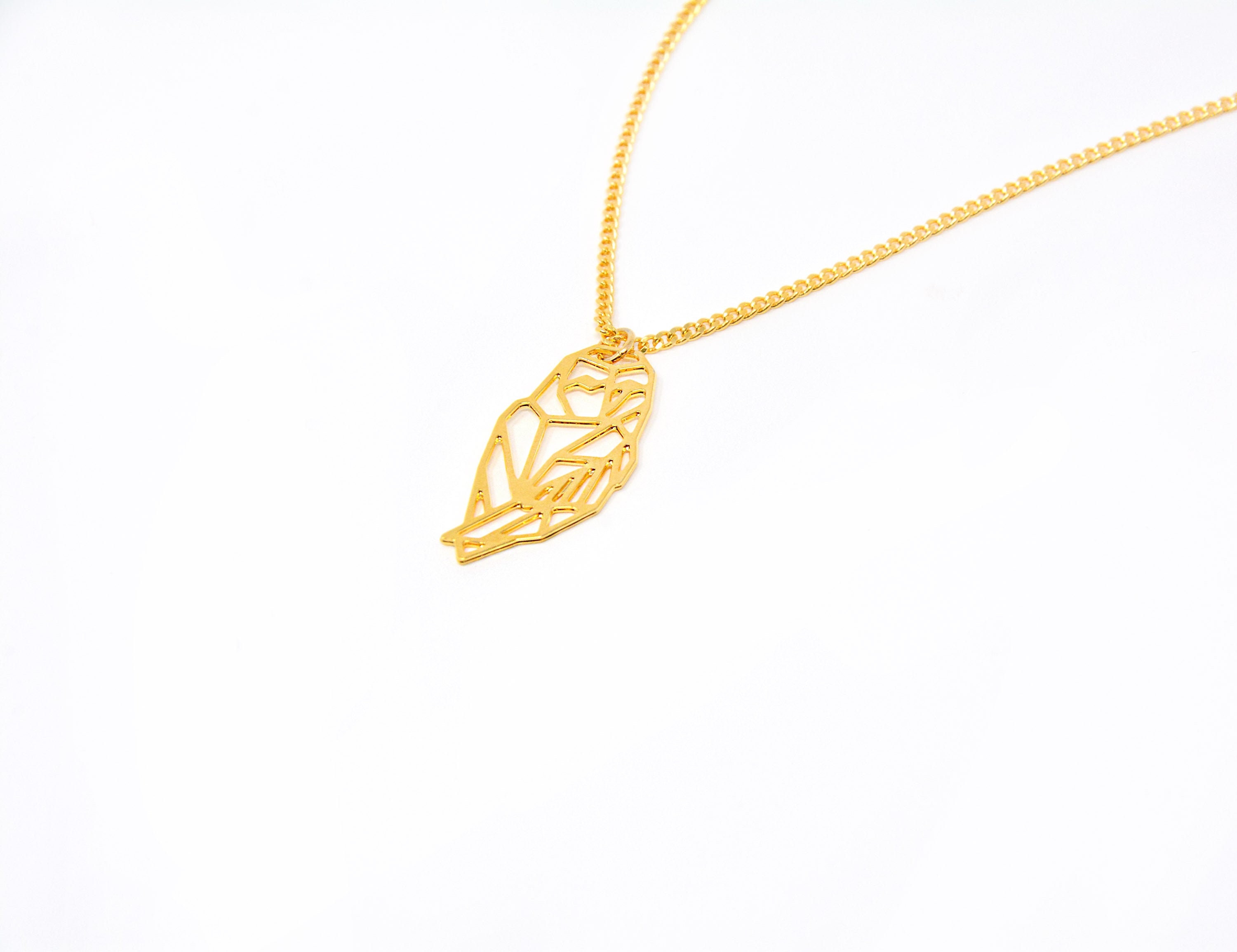 Origami Owl Necklace Origami Animal Jewelry Owl Pendant | Etsy