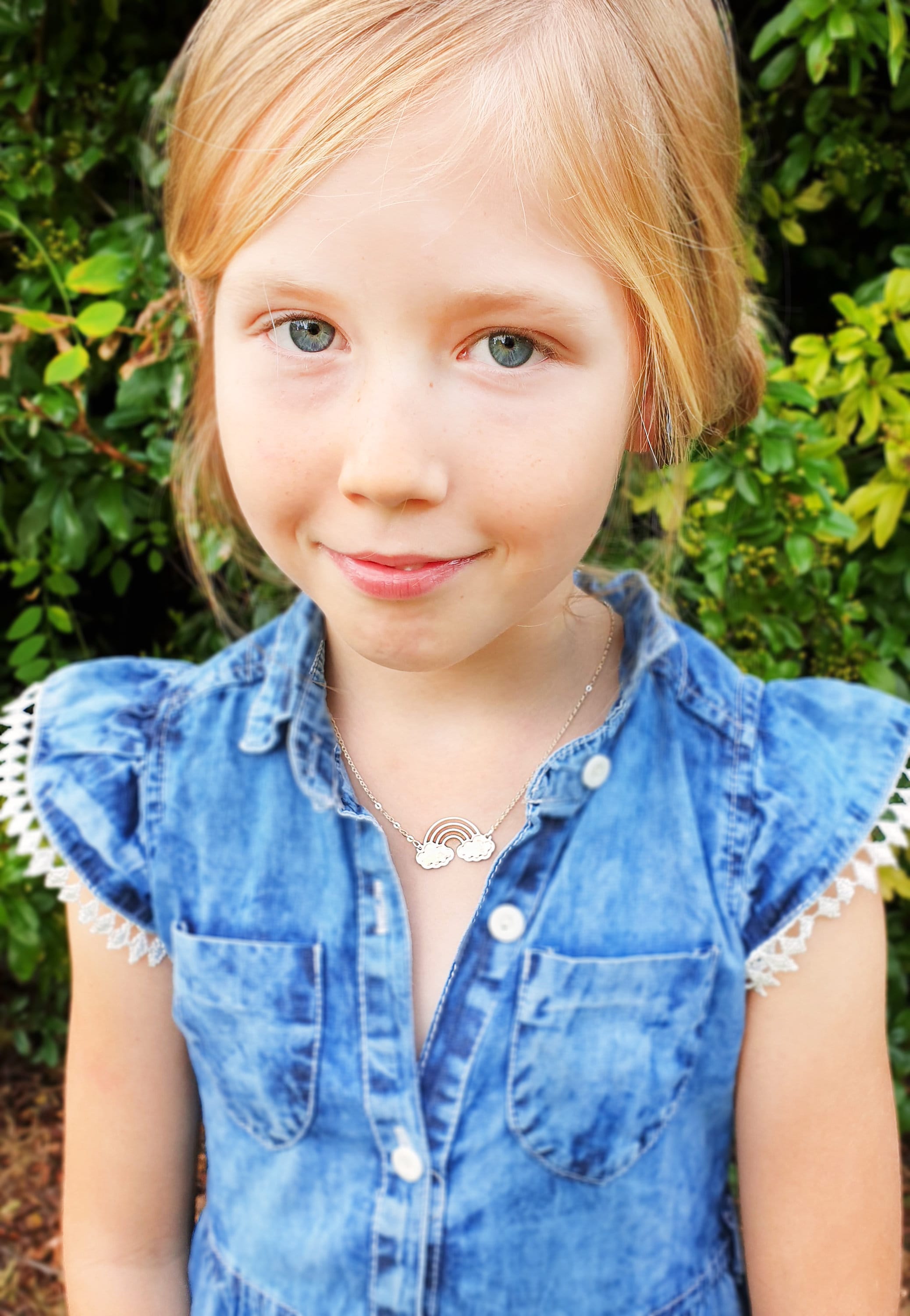 Rainbow Necklace Little Girls Necklace 