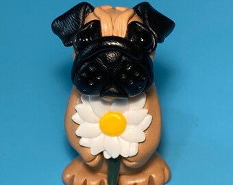 Teeny Tiny Pug - Peculiar Pals Handmade Miniature sculpture
