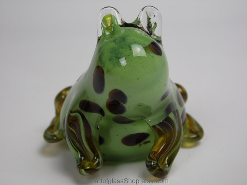 Langham glass frog paperweight Etsy
