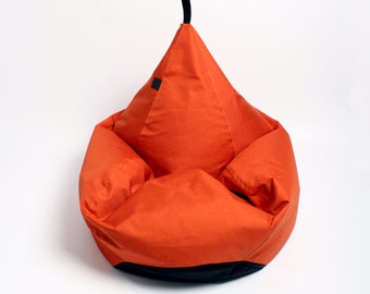 Sitzsack TIPI SPA  Orange Melange mit Leinenstruktur