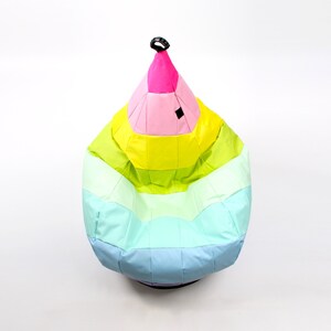 Beanbag TIPI patchwork, sugar rainbow, Oskar Perek, floor cushion, confidential image 6