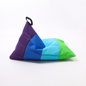 Beanbag BABY OVNI long by Oskar Perek, Lounger pouf, Floor pillow, zero waste
